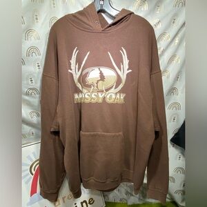 Mossy Oak Brown Hoodie with Logo